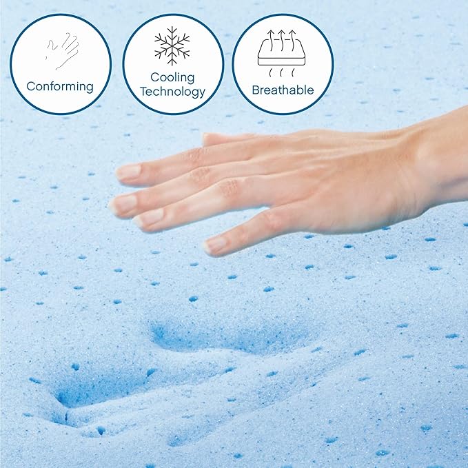 Classic Brands Cool Gel Ventilated Memory Foam 10-Inch Mattress | CertiPUR-US Certified | Bed-in-a-Box, Twin XL
