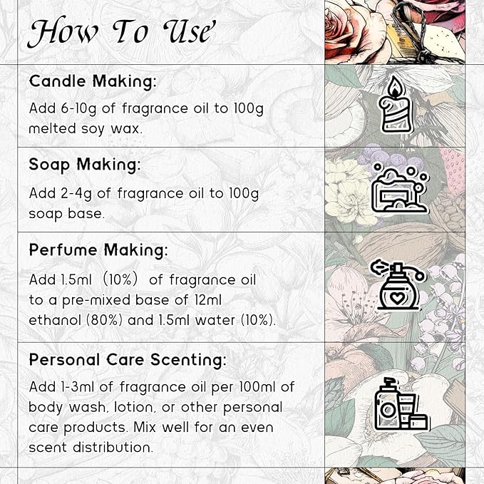 HIQILI Glam Girl Fragrance Oil for Candle, Soap, Inspired by Her-rera G.Girl, Perfume Making, Essential Oil Diffuser, Long Lasting Scents for Hair & Skin - 1 Fl Oz