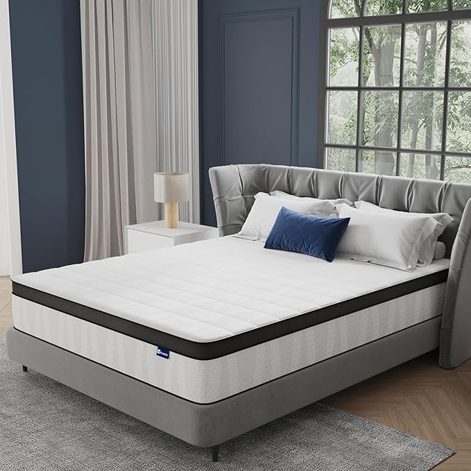 Avenco 12 Inch Full Size Mattress in a Box, Medium Firm Independent Pocket Springs Mattresses for Motion Isolation, Strong Edge Support, CertiPUR-US Certified
