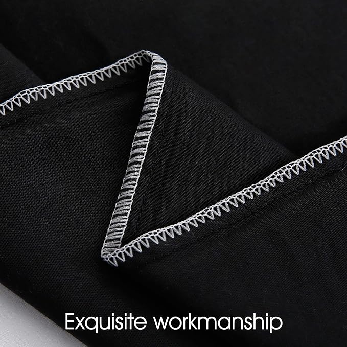 Best Season Cotton Pillow Protectors/Cases Standard Size with Zipper 2 Pack Black Color,Cooling & Breathable Bed Pillow Protectors Set of 2 Pillow Cases Cover Standard 20"" x 26""