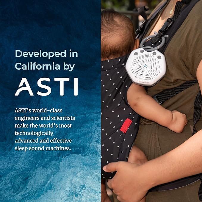 Adaptive Sound Technologies LectroFan Alpha - White Noise Machine to Support Restful Sleep - Blocks Ambient Sound - Built-in Lullabies - Convenient Clip Attachment - Portable Relaxation Support