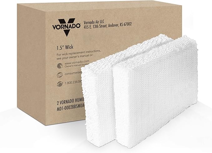 Vornado MD1-0002 Replacement Humidifier Wick,White (Pack of 12)