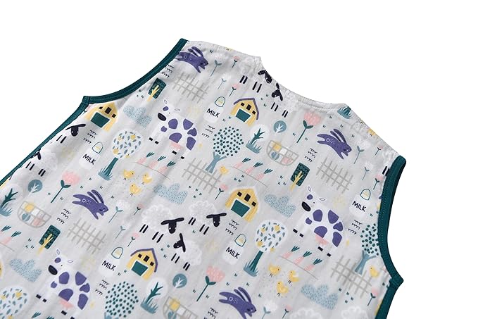 TADO MUSLIN Toddler Sleep Sack 1-2T, 0.5 TOG Lightweight Wearable Blanket, 100% Organic Cotton Muslin, Sleeveless, 2-Way YKK Zipper, OEKO-TEX Certified 12-24 Months Sleeping Bag