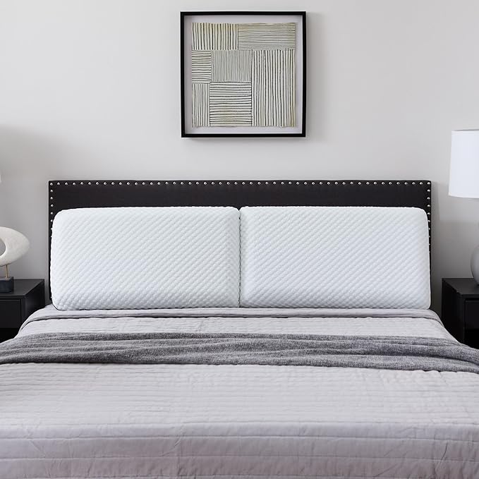 WEEKENDER Gel Memory Foam Pillow - Queen Size - 2-Pack - Medium Firm Feel - Neck & Shoulder Support - For Back & Side Sleepers - Home, Hotel, & Hospital Essentials
