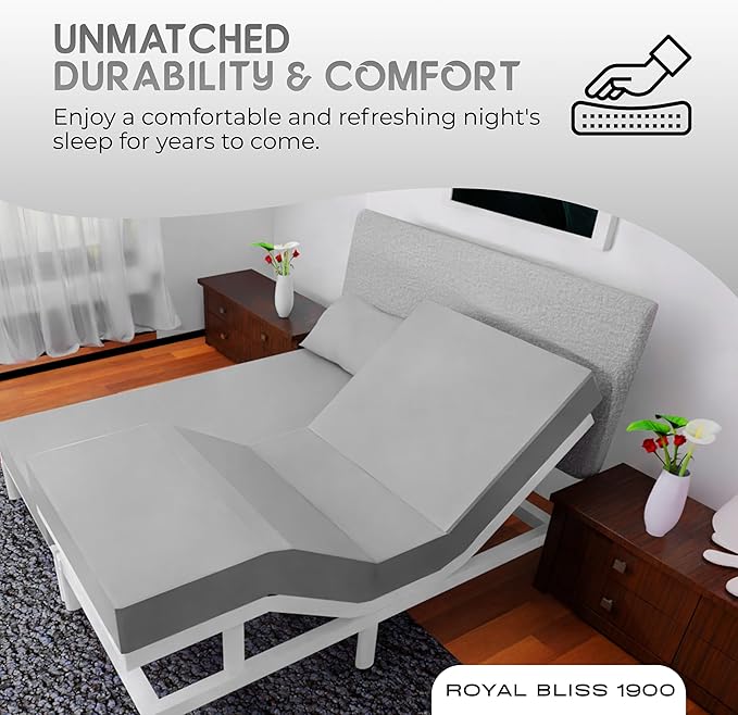 Split Queen Sheets - 5 Pcs Set for Adjustable Bed - Soft, Wrinkle-Resistant (Silver)