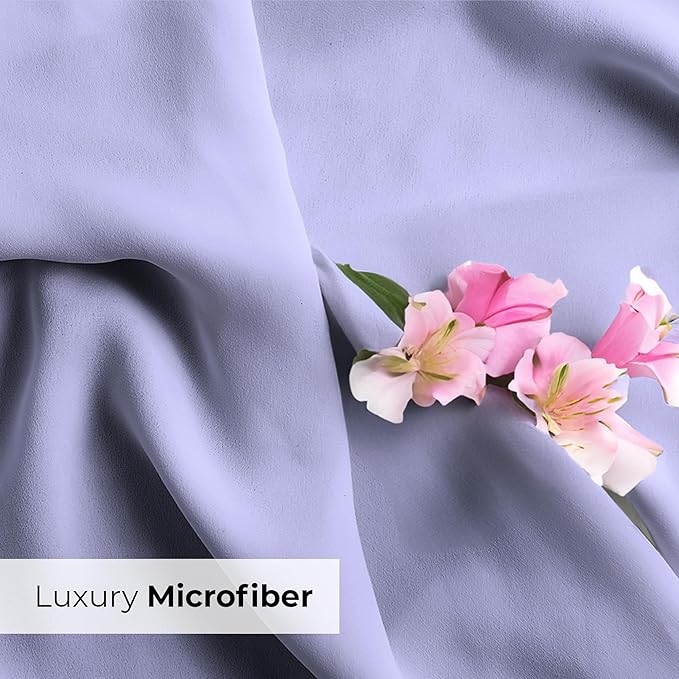 Queen Pillow Cases Set of 4 - Ultra Soft Hotel Quality Pillowcase Covers - Comfy, Cozy & Wrinkle Free - Shrinkage, Stain & Fade Resistant - Machine Washable Pillow Protectors - 4 Piece Set - Lavender