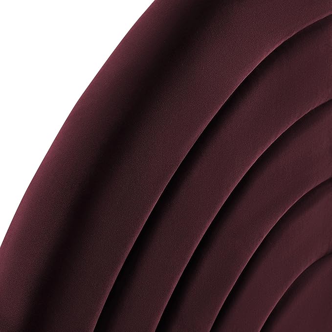Modway Solana Soft Arch Shaped Round King Headboard in Mulberry – Upholstered Headboard – Stain-Resistant Performance Velvet Headboard for King Size Beds