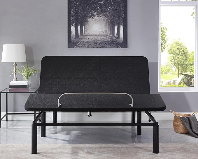 Naomi Home Serenity Full Size Adjustable Bed Frame with Wireless Remote Ergonomic Head and Foot Incline Electric Bed Frame Easy Assembly Smart Frame Full Ideal for Snoring Relief and Enhanced Comfort