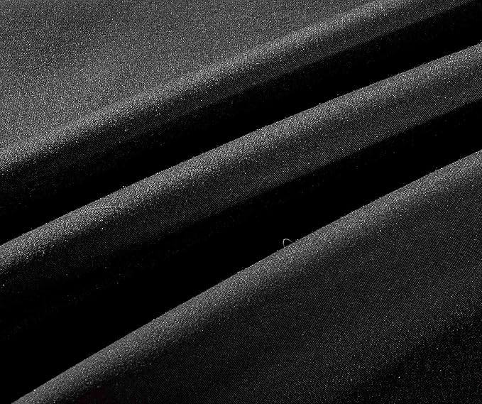 Sheets & Beyond Wrap Around Solid Microfiber Luxury Hotel Quality Fabric Bedroom Gathered Ruffled Bedding Bed Skirt 14 Inch Drop (King, Black)