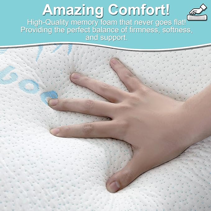 Kova Harper Cooling Rayon of Bamboo Pillows King Size for Sleeping, +1 Extra Washable Zippered Breathable Cover Soft Shredded Adjustable Memory Foam, Relieves Neck Pain for Back/Stomach/Side Sleeper