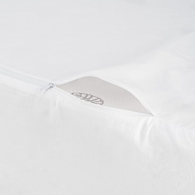 CirclesHome Wedge Pillow Cover 100% Cotton, Zippered Wedge Pillow Case Protector, Soft, Hypoallergenic & Breathable - 25x26x10”
