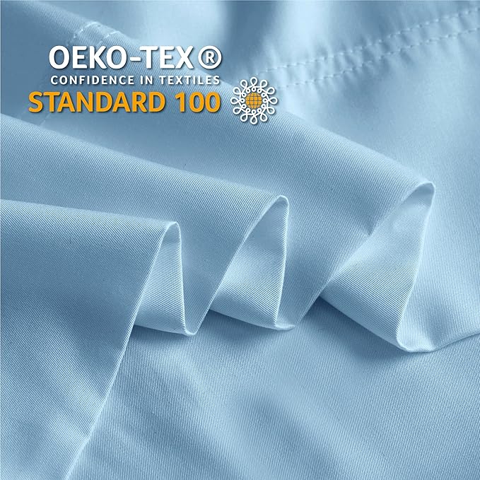 BEDELITE Body Pillow Case Cover, Rayon Made from Bamboo, Cooling Body Pillow Cover for Hot Sleepers and Night Sweats, Breathable & Silky Soft Full Long Pillow Case (Blue, 20x54 Inches)