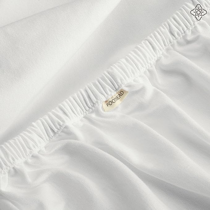 Bioweaves Organic Cotton Jersey Waterproof Mattress Protector Cal King |52" x 28"| GOTS Certified Mattress Cover with Jersey Cotton Skirt, Breathable & Noiseless Top Layer, 17 Inch Deep Pocket, White