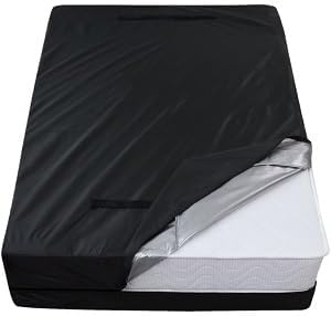 Mattress Bags for Moving and Storage Queen Size, Waterproof Mattress Protector Mattress Cover with Heavy Duty Handles, Strong Zipper, Reusable Thick Moving Supplies & Moving Bags, Black