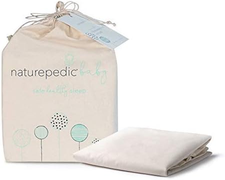 Naturepedic Organic Waterproof Crib Mattress Pad, Skin Friendly, Breathable & Absorbent Crib Mattress Protector - Removable Protector Pad for Baby and Toddler Beds - Fitted for Standard Baby Crib Size