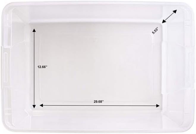 HOMZ 3241CLBL.06 Under Bed Tote 41Qt Clear