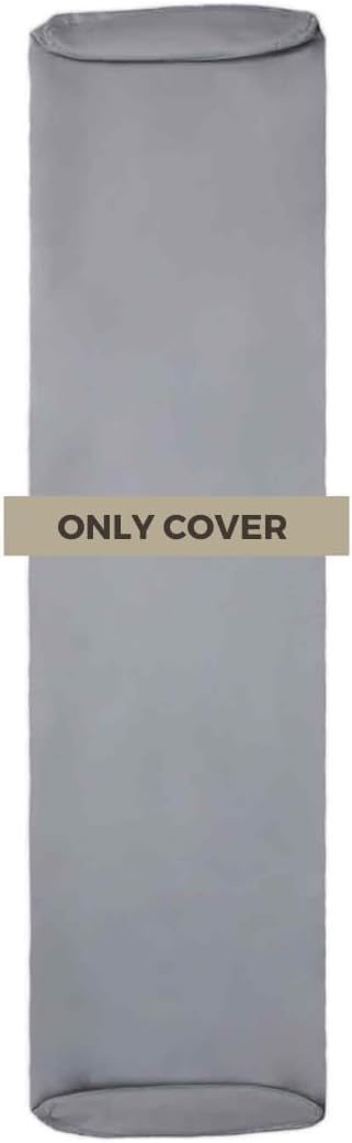 Body Pillow Case - Brushed Microfiber Body Pillow Cover, 48x10 inches Body Pillowcase, Full Zipper Closure, Cooling Breathable, Durable, and Easy Care - (Grey)