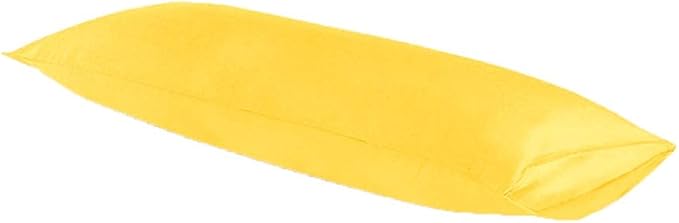 NTBAY Body Pillowcase - Brushed Microfiber 20x54 Pillowcase - Soft, Wrinkle-Free, Fade-Resistant, Stain-Resistant, Yellow Body Pillow Cover with Envelope Closure - 20x54 Inches, Yellow