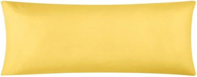 EVOLIVE Body Pillow Cover 21"x54", Ultra Soft Microfiber Pillowcase with Hidden Zipper, Breathable, Machine Washable, for Side Sleepers, Cover Only (21"x54" Body Pillow Cover, Yellow)