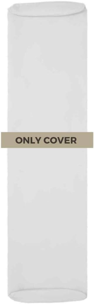 Body Pillow Case - Brushed Microfiber Body Pillow Cover, 48x9 inches Body Pillowcase, Full Zipper Closure, Cooling Breathable, Durable, and Easy Care - (White)