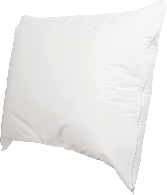 ForPro Professional Collection Premium Waterproof Pillow Protectors, Standard Size Pillow Cases with Zipper, Natural, 4-Count