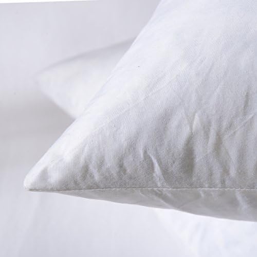 basic home Hotel-Style Goose Feather Body Pillow Insert for Sofa & Bed - 100% Odorless & Plump Cushion Filler - 233TC Cotton with Inner Liner to Prevent Poking (14x36 Inch)
