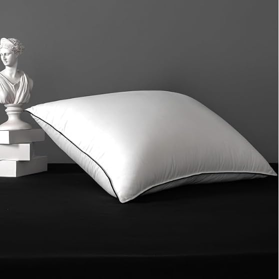 Bed Pillows, Luxury Hotel Collection White Premium Down Pillow for Sleeping, 650 Fill Power,100% Cotton Fabric, Soft Support, Down Surrounded Pillow for Side and Back Sleepers, Stomach Sleepers