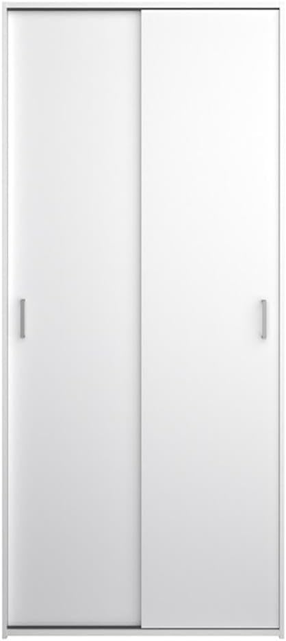 Tvilum Wardrobe with 2 Sliding Doors - Clothing Storage for Bedroom, White