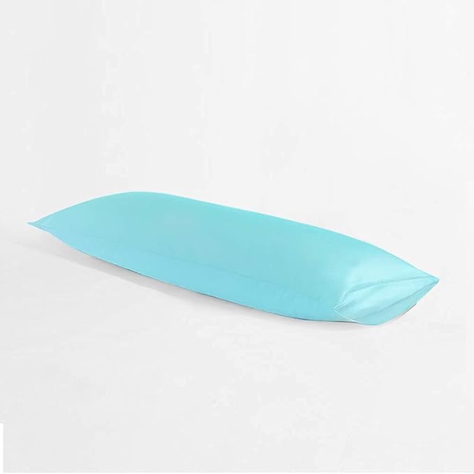 NTBAY Body Pillowcase - Brushed Microfiber 20x54 Pillowcase - Soft, Wrinkle-Free, Fade-Resistant, Stain-Resistant, Aqua Body Pillow Cover with Envelope Closure - 20x54 Inches, Aqua