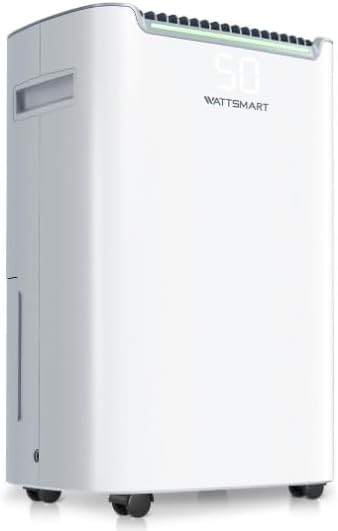 4,500 Sq.Ft Dehumidifier for Basement with Drain Hose, 50 Pint Dehumidifiers for Large Home with Three Operation Modes, Intelligent Humidity Control, 24HR Timer for RV, Bathroom, Bedroom