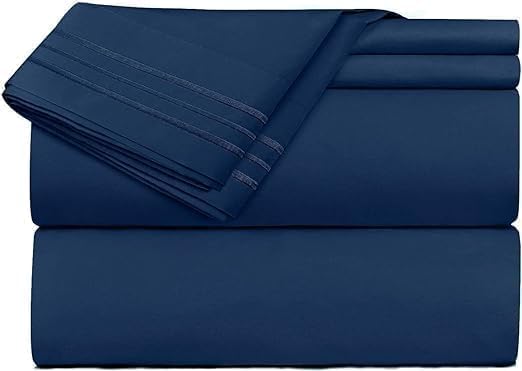 Split King Size Sheet Set - Egyptian Quality Ultra-Soft Bed Sheets - Double Brushed - Deep Pockets- Easy Fit - 5 Piece Set- Fade Resistant