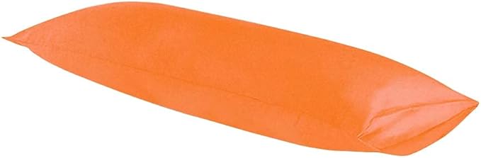 NTBAY Body Pillowcase - Brushed Microfiber 20x54 Pillowcase - Soft, Wrinkle-Free, Fade-Resistant, Stain-Resistant, Orange Body Pillow Cover with Envelope Closure - 20x54 Inches, Orange