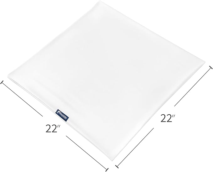 22x22 Pillow Cover Waterproof Pillow Protector Set of 4 for Square Throw Pillow 22x22 Inch, White Zippered Pillow Protector, Feather Proof Pillow Case Protector