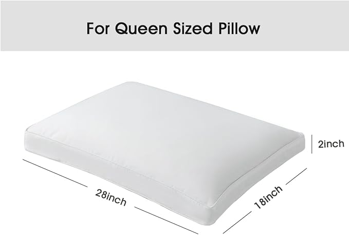 STONECREST Gusseted Pillow Protector - 1 PC, Zipper Premium Pillow Encasement Covers(600tc Sateen, Queen)