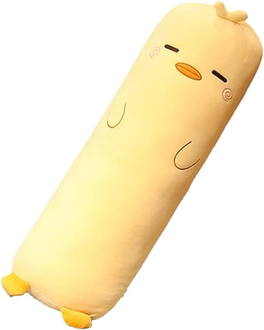 Long Plush Cute Body Pillows 33" Cuddle Stuffed Animal Shaped Bed Body Pillows Soft Cotton Plushies Doll Toy Gifts (Yellow Duck, 33 Inch)