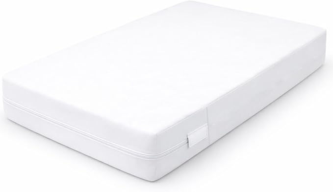 Guardmax Crib Mattress Encasement with Zipper, Waterproof, Bed Bug Proof, and Dust Mite Proof Mattress Protector for Crib Size Bed up to 6" Deep, Zippered All Around Jersey Knitted Mattress Cover