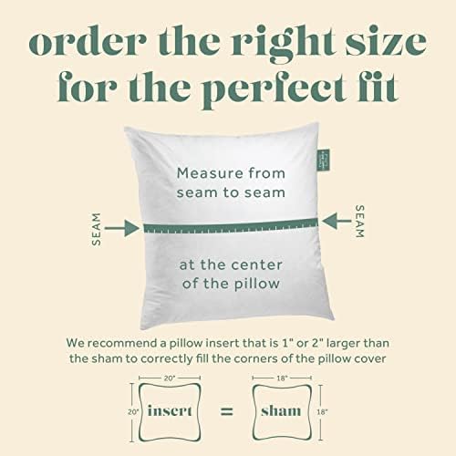 ComfyDown 20x30 Throw Pillow Insert, Down & Feather Fill, 100% Cotton Cover, Made in USA – Premium Soft Lumbar Decorative Pillow Form Sham Stuffer for Bed, Sofa & Couch