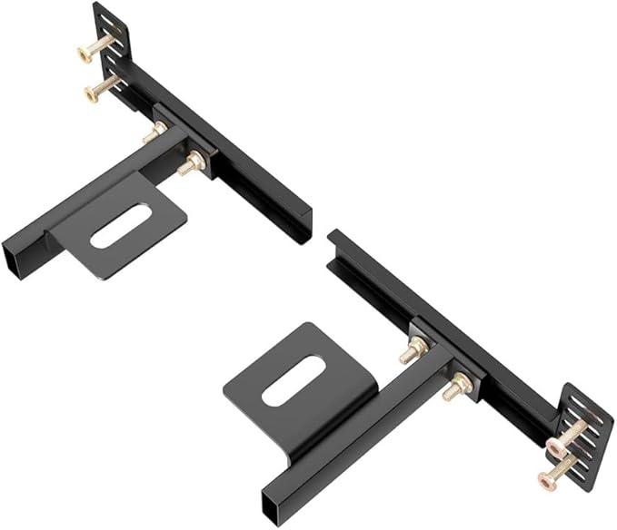 Adjustable Headboard Brackets for Metal Bed Frame Universal Brackets for Headboard with Footboard Extension Kit Fit Twin Full Queen King 2 Pcs Matte Black