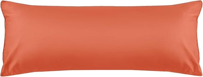 Warmstar Cotton Body Pillow Cover 1 Pack, 600 Thread Count Body Pillow case 20"x54", Long Body Pillow Case Cover Soft Breathable with Envelope Closure,Orange