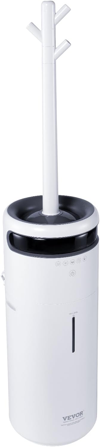 VEVOR Humidifier for Home Large Room 1291.7 sq ft, 16L Commercial Humidifier for Whole House Greenhouse Night Light & 12h Timer & Auto Shut-Off Humidifiers, Commercial Branch Tube w/ 360° Nozzle
