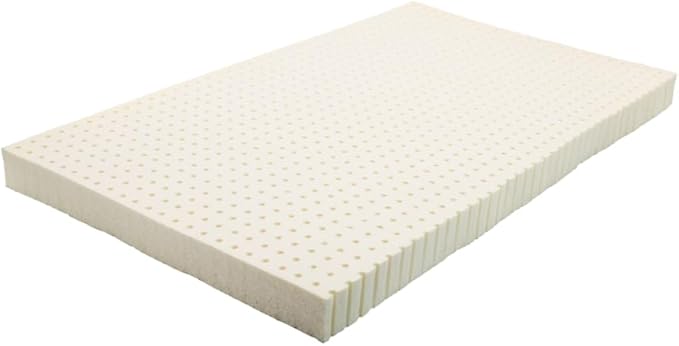 3" Inch Organic Latex Mattress Topper Pad (Medium, Queen Size) GOLS Certified, Back Pain Relief Support, Hypoallergenic, Cooling and Breathable