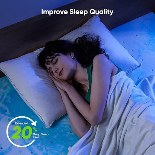 Marsail 3-inch King Memory Foam Mattress Topper, Gel Infused Cooling, Soft for Sleeper Sofa, RV, Camper, CertiPUR-US Certified