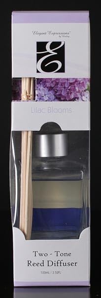 Hosley Reed Diffuser Set, 7.7 oz Lilac Scented Diffuser with Sticks Home Fragrance Reed Diffuser for Spa, Reiki, Yoga, Office Decor, Bedroom Bathroom Living Room Decor & Ideal Wedding Gift