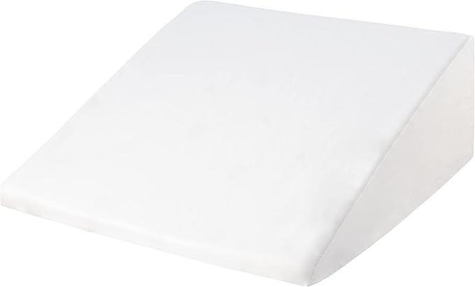 CirclesHome Wedge Pillow Cover 100% Cotton, Zippered Wedge Pillow Case Protector, Soft, Hypoallergenic & Breathable - 25x26x10”