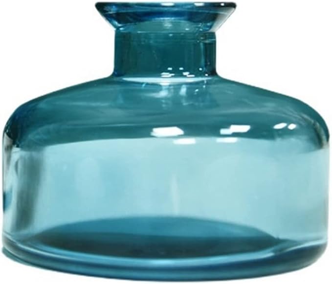 ericotry 1PCS Glass Diffuser Bottle Aromatherapy Jar Container Fragrance Essential Oil Reed Diffusers Bottle for DIY Replacement Reed Diffuser Sticks Set Home Fragrance Accessories (Dark Blue)