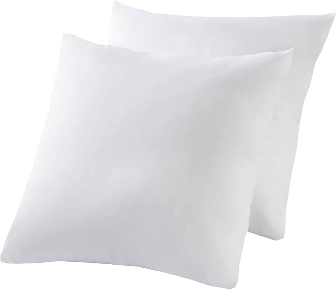 Kingnex Waterproof Down Feather Proof Euro Pillow Protectors 26x26 Pack of 2 European Size Pillow Covers for Square Throw Pillow