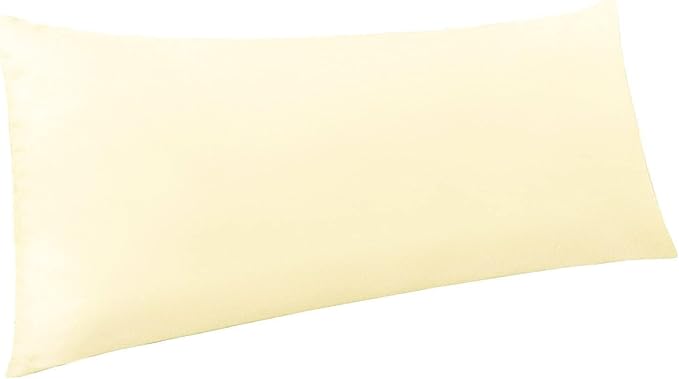 NTBAY Body Pillowcase - Brushed Microfiber 20x54 Pillowcase - Soft, Wrinkle-Free, Fade-Resistant, Stain-Resistant, Ivory Body Pillow Cover with Envelope Closure - 20x54 Inches, Ivory