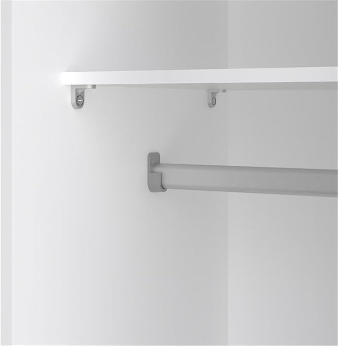 Tvilum Wardrobe with 2 Sliding Doors - Clothing Storage for Bedroom, White