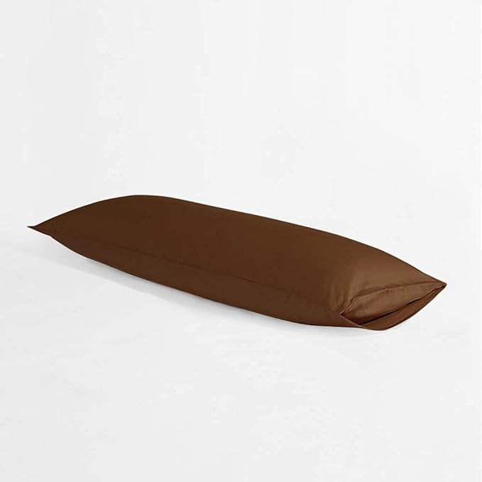 NTBAY Body Pillowcase - Brushed Microfiber 20x54 Pillowcase - Soft, Wrinkle-Free, Fade-Resistant, Stain-Resistant, Brown Body Pillow Cover with Envelope Closure - 20x54 Inches, Brown
