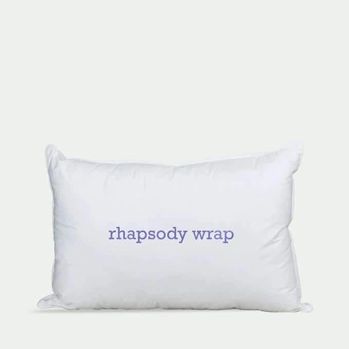 Down Etc Rhapsody Wrap Luxury Hotel 235-Thread Count 100% Down-Proof Soft Preshrunk Cotton Fabric Hypoallergenic Goose Down & Feather Pillow, Queen (Pack of 1), White